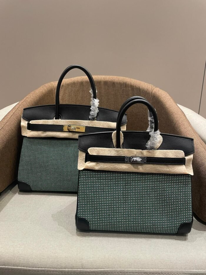 Black And Green Waffle Birkin