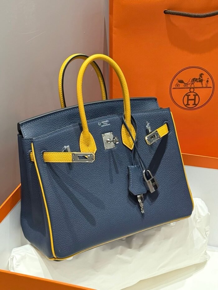 Birkin Navy Blue/Amber Yellow