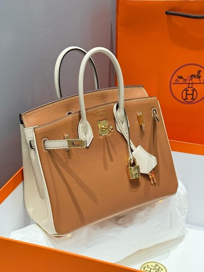 Birkin Milkshake White/Golden Brown
